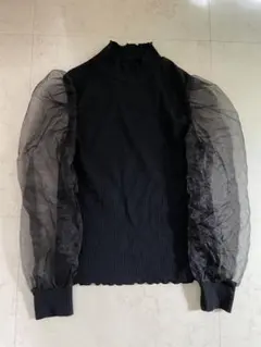 GRAIL グレイル シースルー袖ニットtops