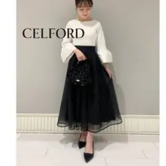 新品 CELFORD チュールシアースカート ブラック セルフォード 黒のサムネイル