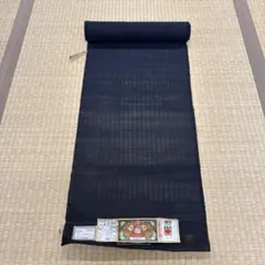 紋紗 和沙羅 京手染め 菱文様 羽織 正絹 反物 黒 ぼかし 新品未使用 