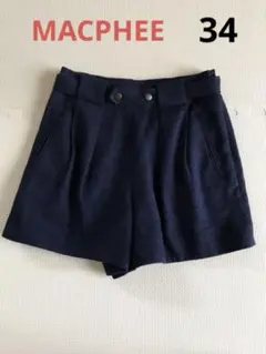 MACPHEE マカフィー　ショートパンツ キュロット　サイズ34