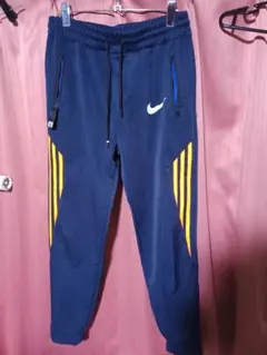 NIKEナイキ トレーニング ジャージパンツ ネイビー×イエロー