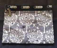 LeSportsac/レスポートサック/木と花柄ポーチ