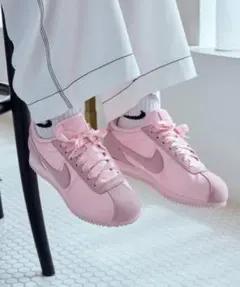 NIKE ナイキ スニーカー コルテッツ ピンク サテン 23cm