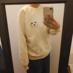 US古着☆クリーム色☆ラグラン袖☆トレーナー・スウェット