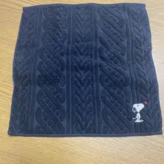 スヌーピー ネイビー ミニタオル 25×25cm
