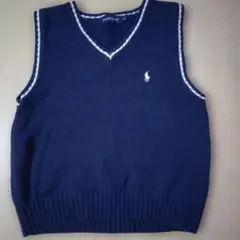Ralph Lauren ネイビー Vネックベスト 110