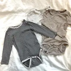 H&M オーガニックコットン ボディスーツ 3枚セット