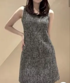 ツイードミニワンピース ノースリーブのサムネイル