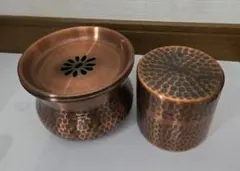 茶筒　Kyowa エポック　茶こぼし　島本製作所　純銅　茶道具