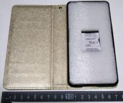 手帳型スマホケース ゴールド