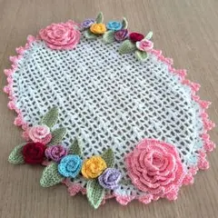 レース編み*バラドイリー*ハンドメイド