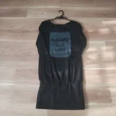 ★BURBERRY BLUE LABEL ブラックプリントワンピース★38