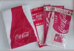 匿名 懸賞当選品 コカ・コーラ ビーチタオル おまけ景品タオル4点 オリンピックのサムネイル