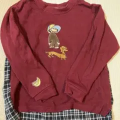 petit main 長袖　110 おさるのジョージ