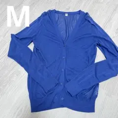 UNIQLO 青 カーディガン Mサイズ