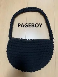 PAGEBOY ポコポコ素材 ショルダーバッグ ブラックのサムネイル