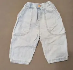 デニム カジュアルパンツ 95cm未満ライトブルー　80cm