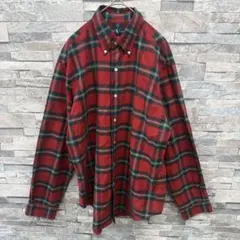 RALPH LAUREN ラルフローレン チェック長袖シャツ クラシック M 赤