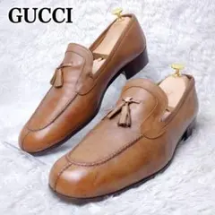 GUCCIグッチ レースアップシューズ ブラウン コンビシューズ 24cm 38