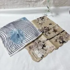 新品　ハナエモリ　バルマン　大判ハンカチ　2枚セット