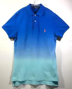 ポロラルフローレン　半袖ポロシャツ　M　グラデーション　ポニー刺繍