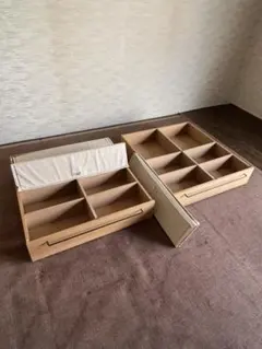 k*n様 無印良品　ベッドフレーム下収納・大・オーク材　幅８０×奥行９０．５×高