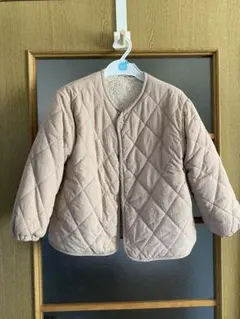 キルティングコート ピンクベージュ 120cm