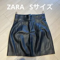【新品】ZARA ザラ　レザースカート　Sサイズ