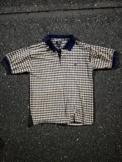 GB.PEDRINI ストライプ 刺繍エンブレム ブラウス シャツ 金ボタン 
