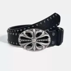 ベルト 十字架 クロスバックル グランジ スタッズ y2k パンク 男女兼用