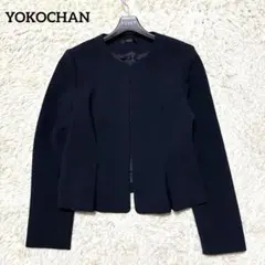ヨーコチャン ノーカラージャケット 黒 新品未使用品 36 - メルカリ