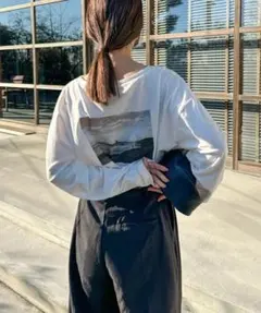 select MOCA by son　アソートバックプリントロングTシャツ 白のサムネイル