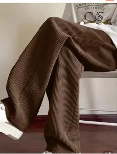 【新品未使用】春秋コーデュロイストレートレッグパンツ