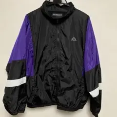 Kappa ナイロンジャケット ブラック/パープル