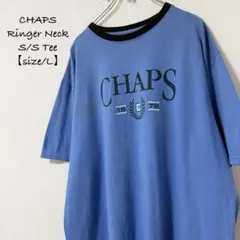 CHAPS/チャップス★リンガーTシャツ★ライトブルー×ネイビー/水色×紺★Lのサムネイル