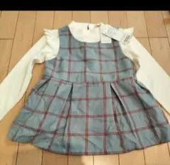 プティマイン　ペプラム ドットチュニック　130