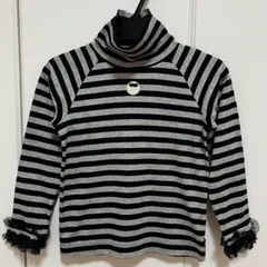 美品pom ponette ✿ 120 ハイネック ボーダー