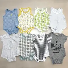 【8枚セット】ベビー 肌着 ロンパース 80㎝ まとめ売り 男の子 女の子