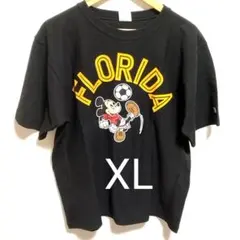 チャンピオン　XL　Tシャツ　リバースウィーブ　サッカー　ミッキー　黒