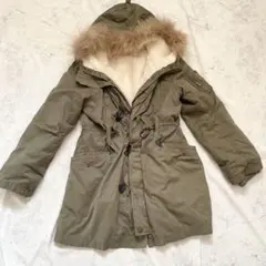 00s archive y2k 森ガール ミリタリー モッズコート カーキ ファ