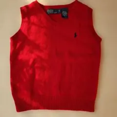 Polo by Ralph Lauren 赤 Vネック ベスト サイズ5