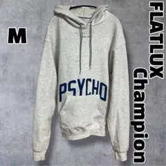 ♪ FLATLUX スウェットパーカー チャンピオンボディ プリント M