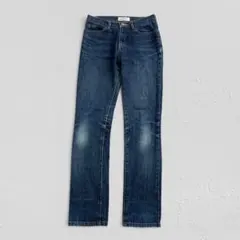 mysty woman♡ストレートデニムパンツ　ウォッシュ加工　インディゴ　Sのサムネイル