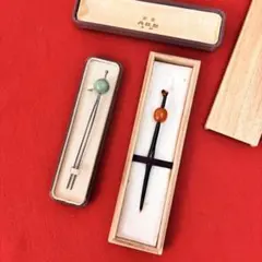 ヴィンテージ　翡翠かんざし　鼈甲かんざしまとめ売り