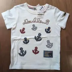 【新品未使用タグ付き】DOUBLE.B マリン風刺繍半袖 Tシャツ 100