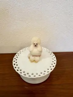 プードル オブジェ サンゴ 置物 ヴィンテージ - メルカリ