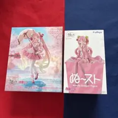 初音ミク　桜ミク　AMP+ ぬーどるストッパー　フィギュア　2個セット　②