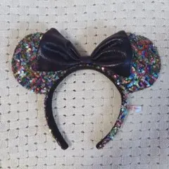 ディズニー カチューシャ スパンコール カラフル