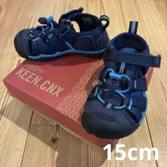 KEEN キッズサンダル ネイビー/ブルー 15cm