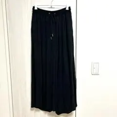 ガウチョパンツ ブラック 黒 レディース パンツズボン匿名発送